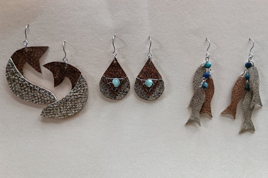 Earrings - Featuring Fish Leather